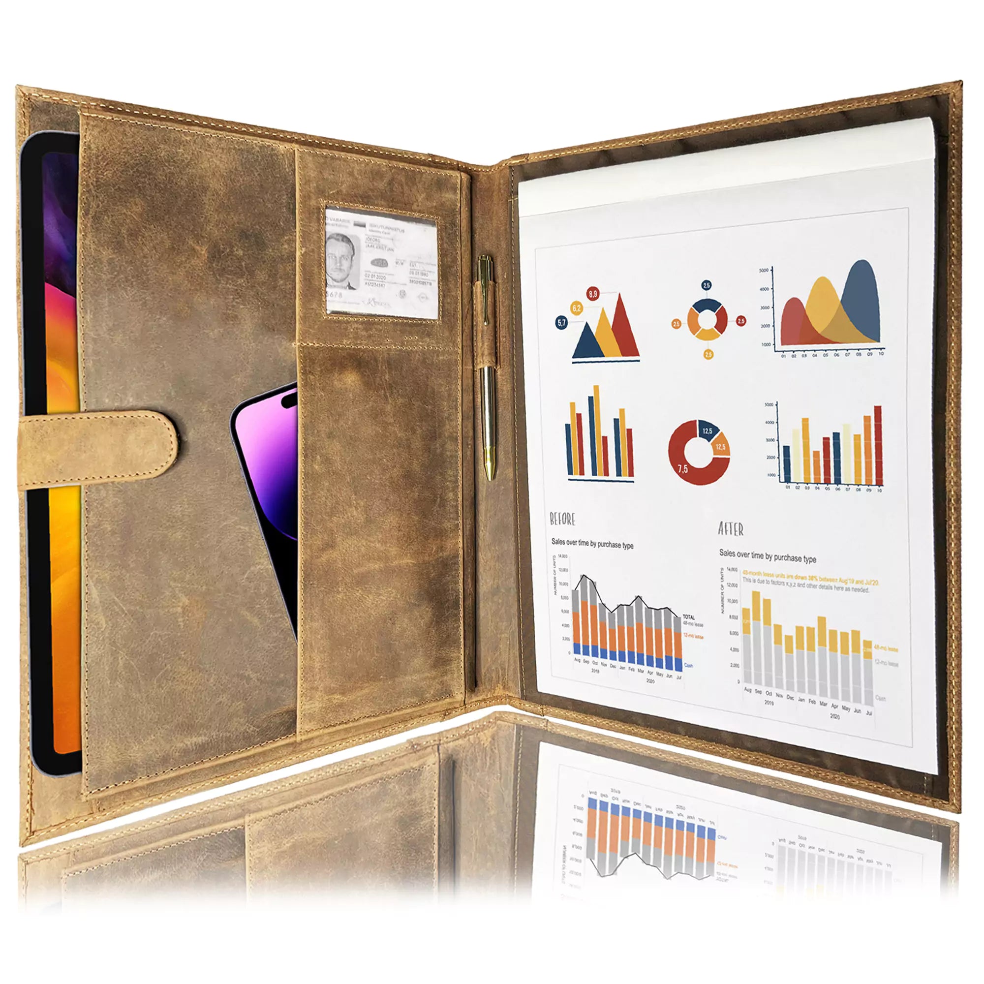 leather legal pad holder