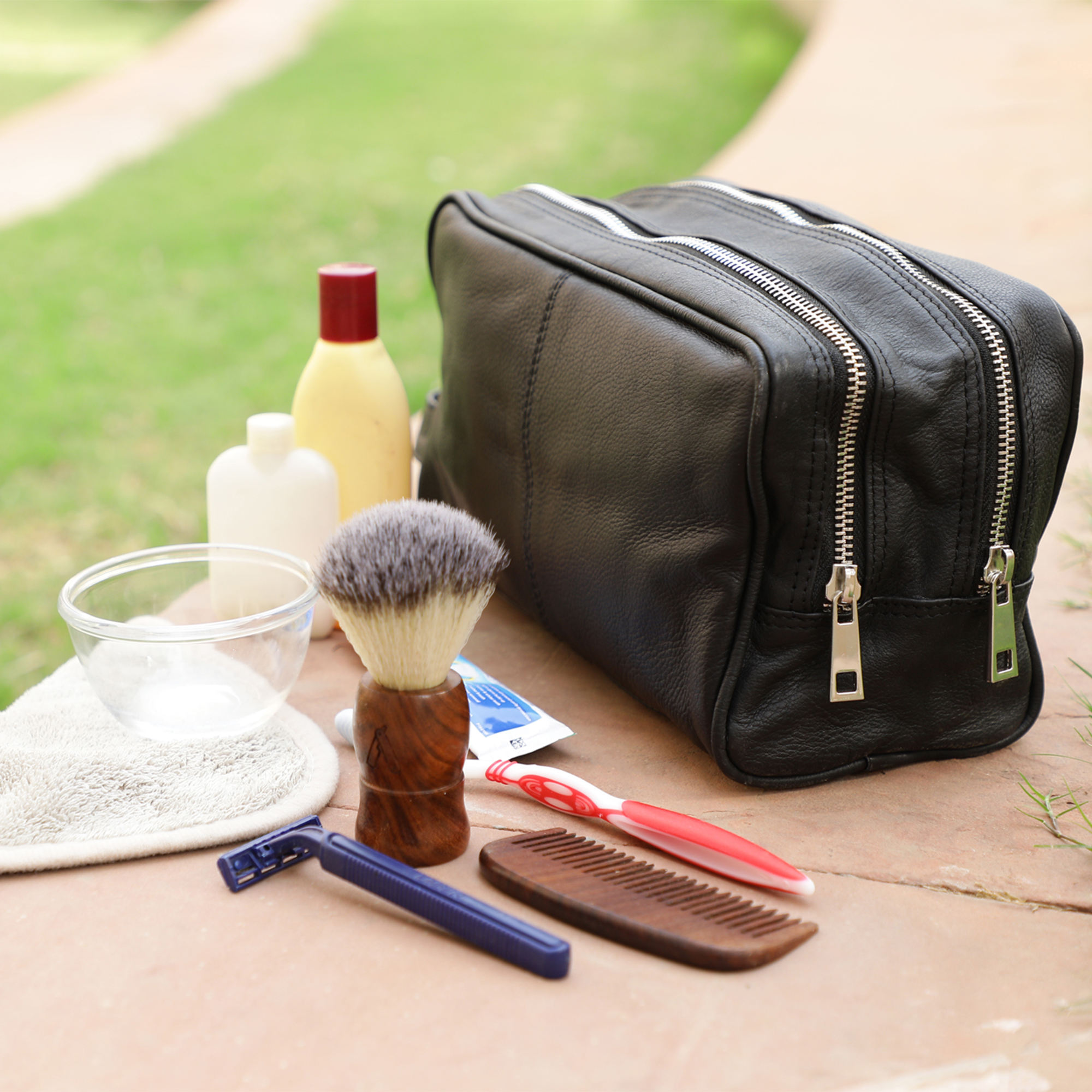 Leather Toiletry Bag