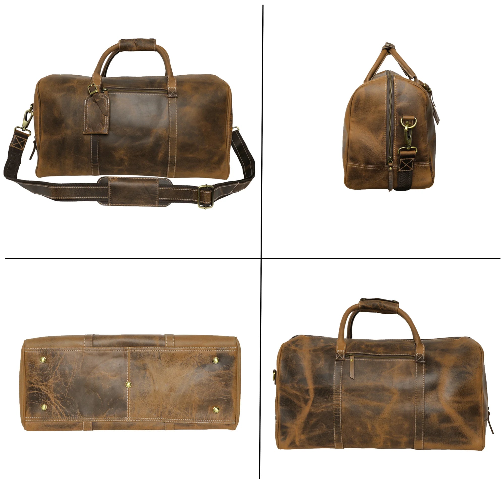 leather duffle