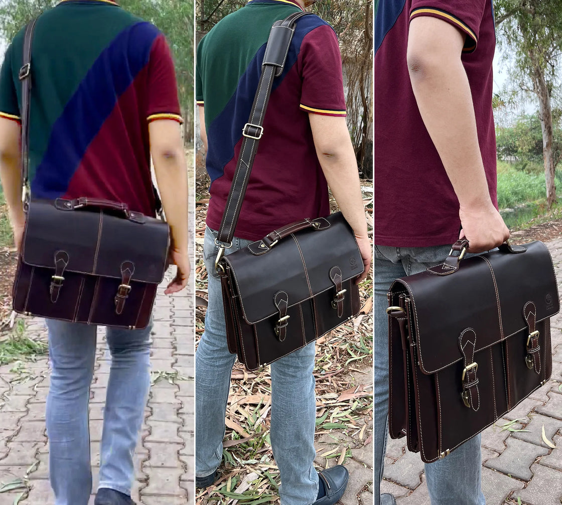 Leather Messenger Bag for Men