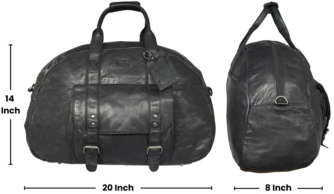 leather mens duffle bag