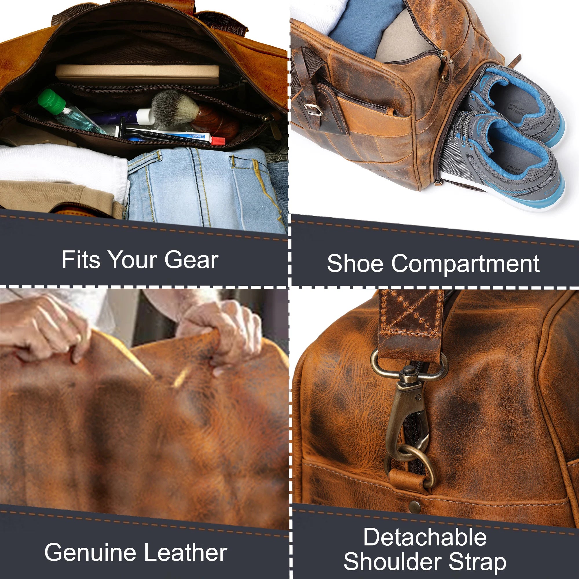 Leather Weekender Bag