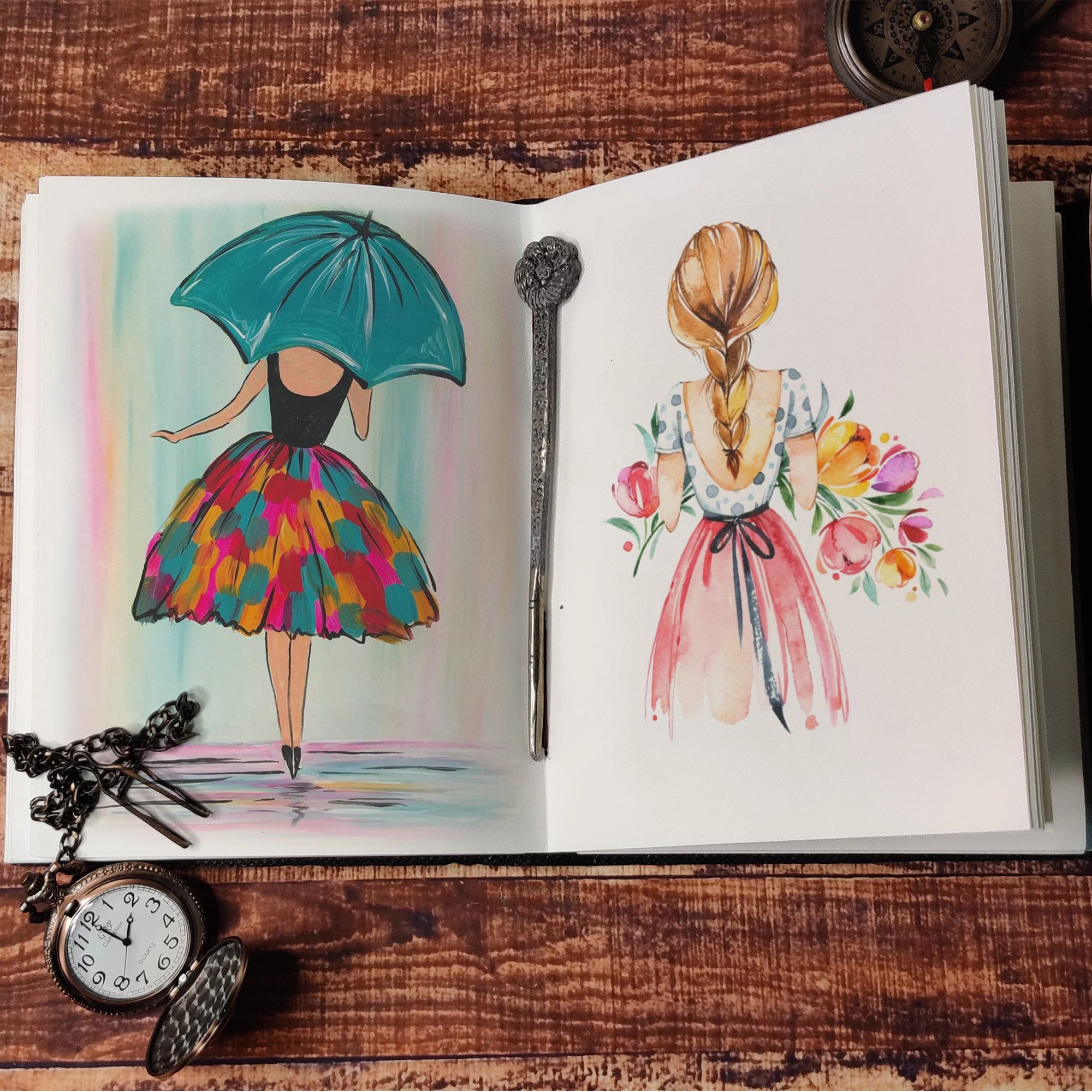 Leather refillable journal