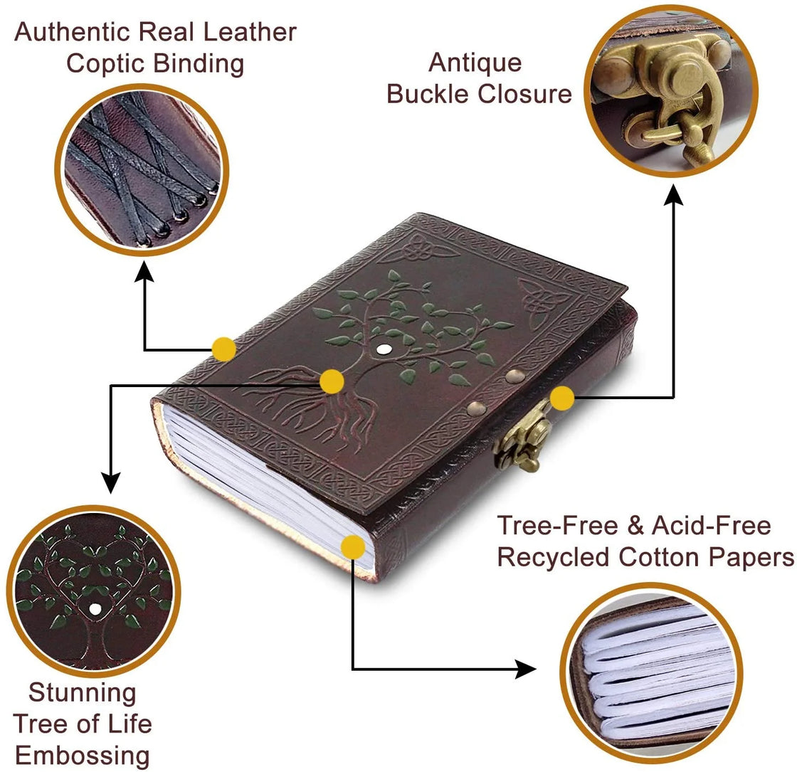 Leather refillable journal