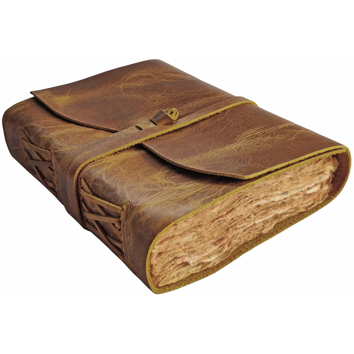 LEATHER HERITAGE Antique Key Leather Bound journal with deckle
