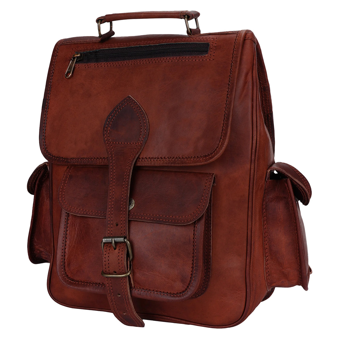 Rustic Town Leather Backpack