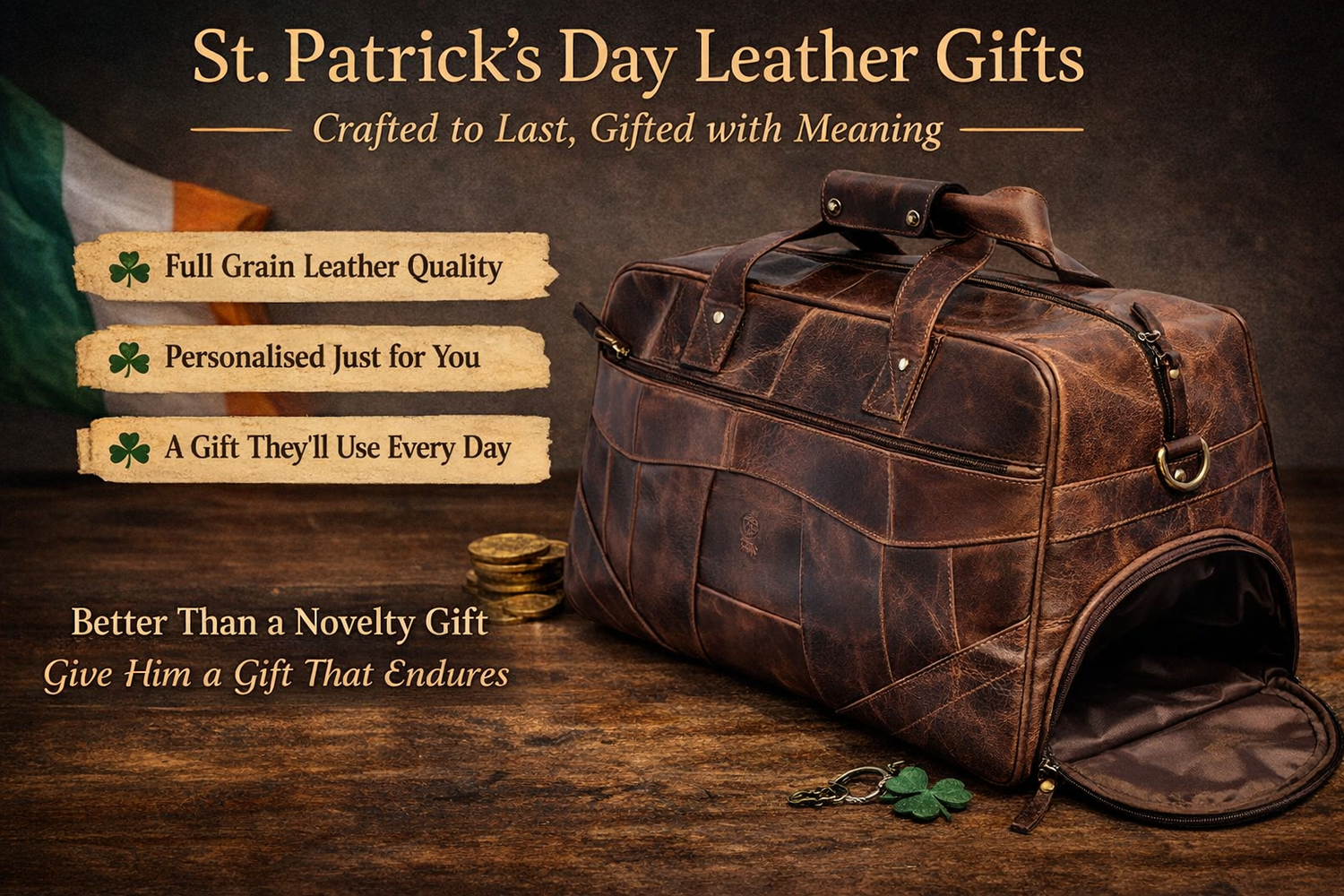 st patricks day gifts leather bags