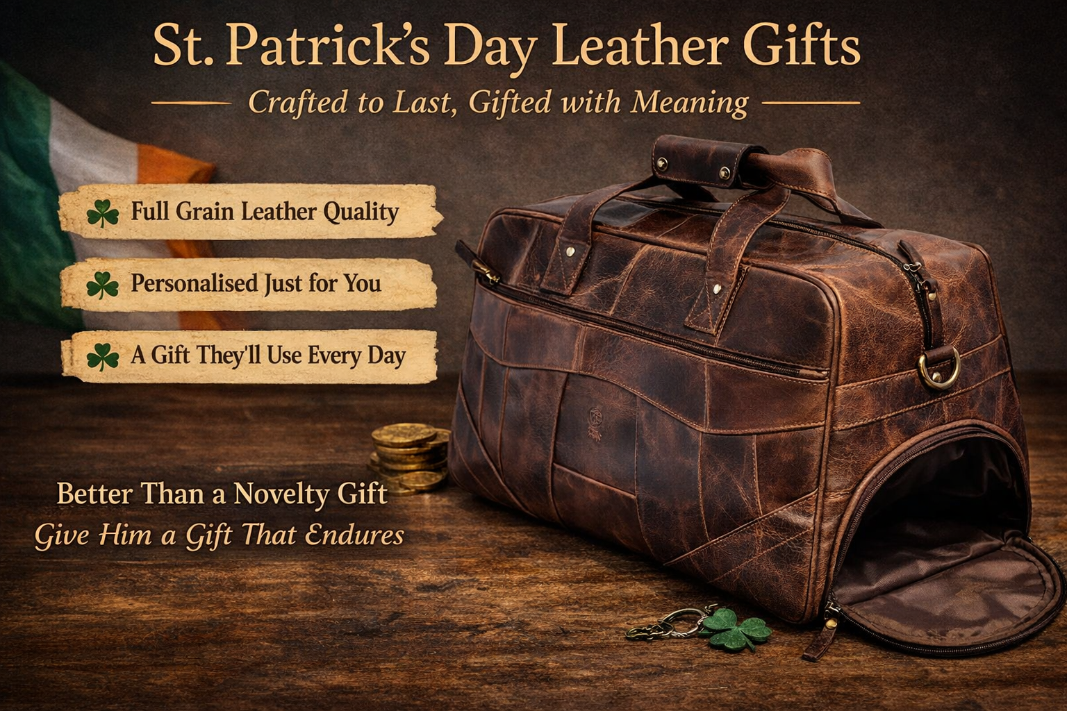 st patricks day gifts leather bags