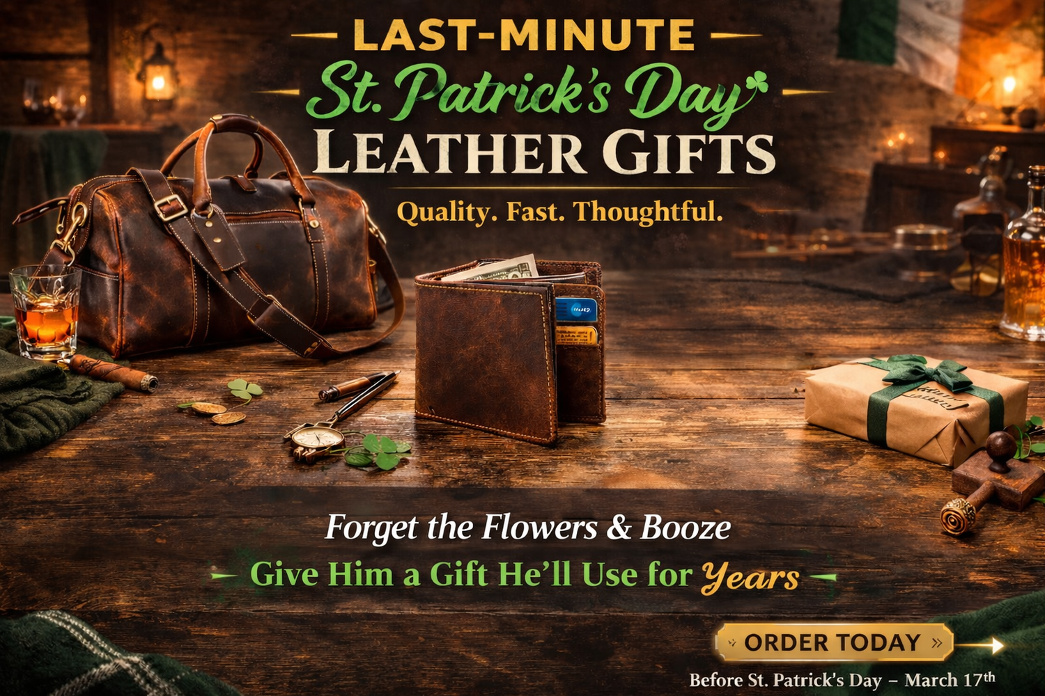 St Patricks Day Leather Gifts