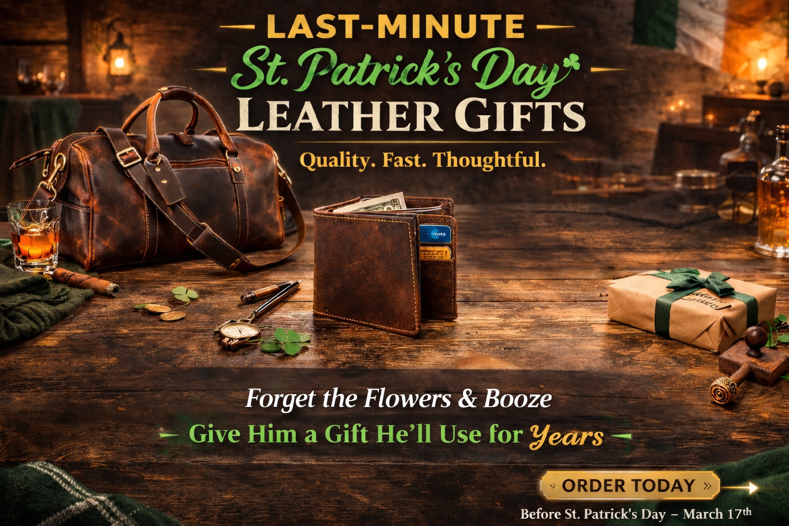 St Patricks Day Leather Gifts