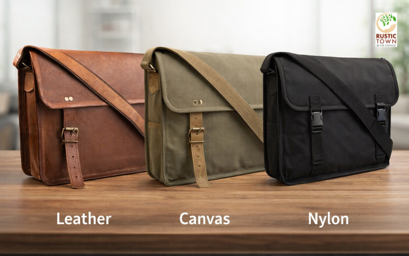 Messenger Bag Materials: Leather vs Canvas vs Nylon | Complete Guide 2026