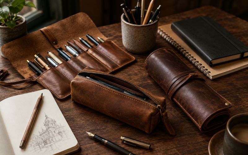 Leather Pencil Case