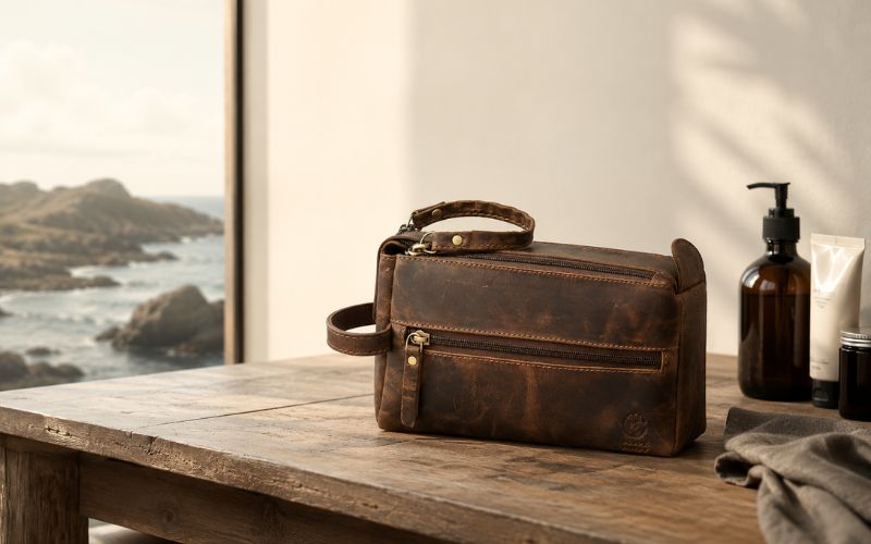 Leather Toiletry Bag