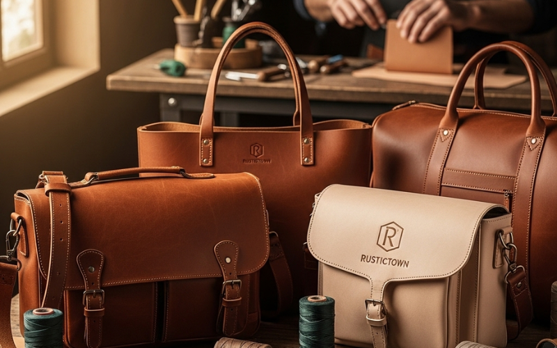 personalized leather bags