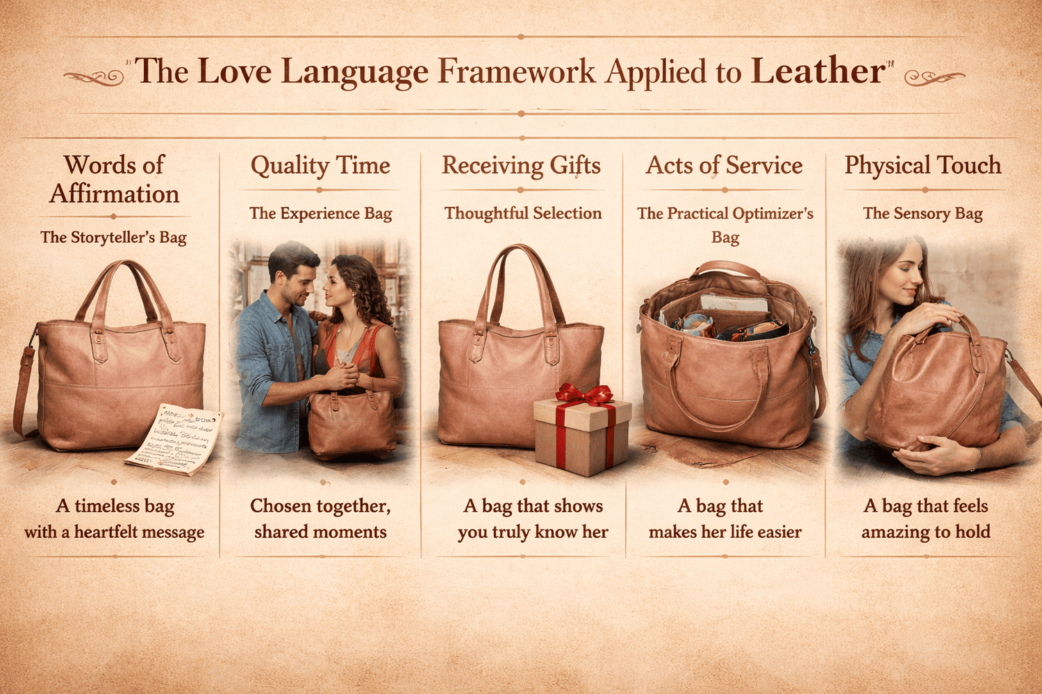 Valentines Leather Tote Bags
