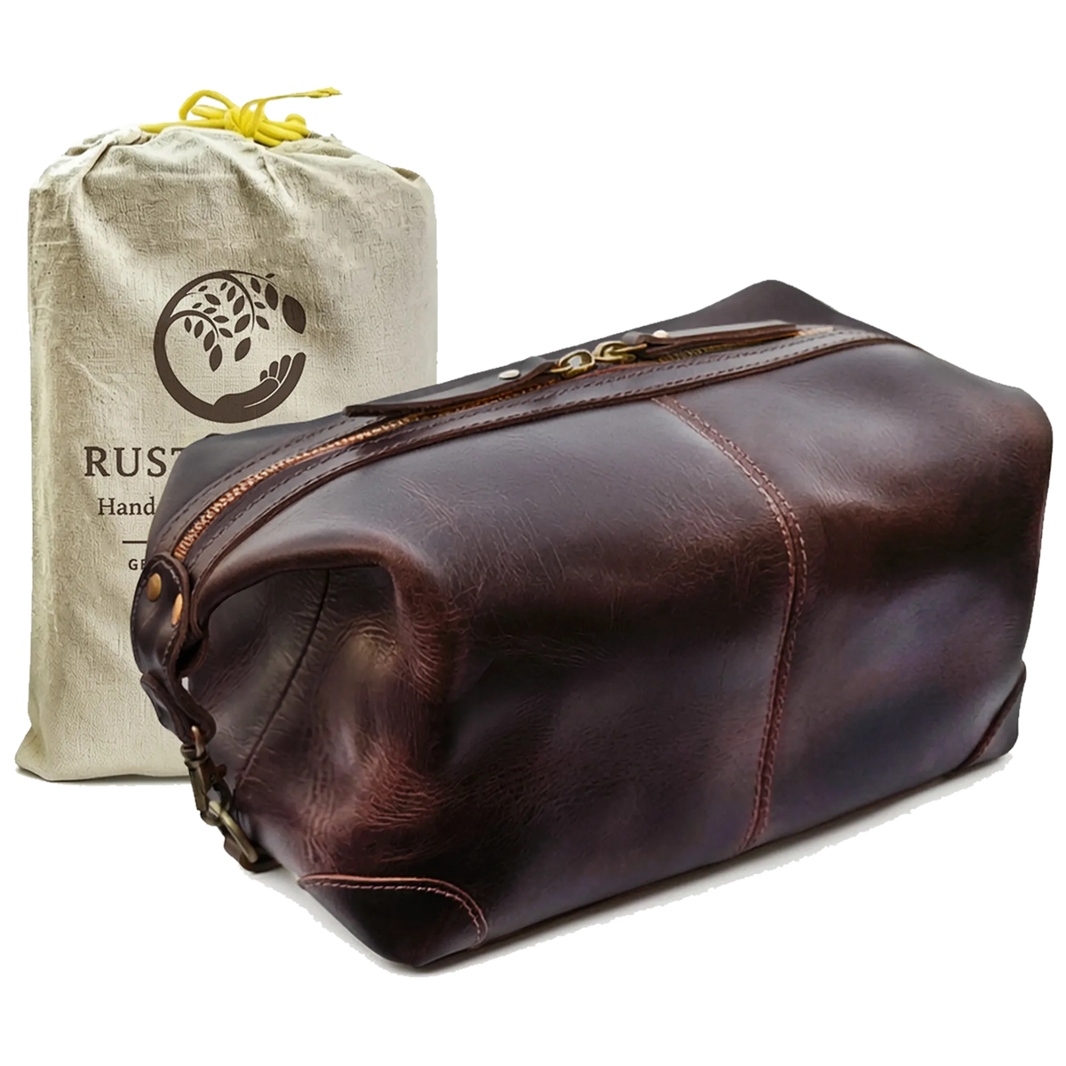 Avery Leather Toiletry Bag for Men