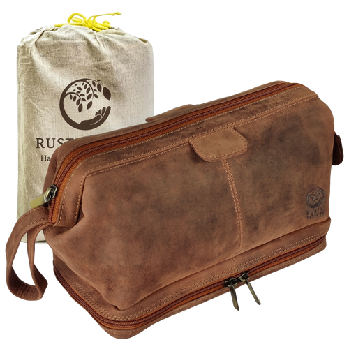 Leather Toiletry Bag for Travel