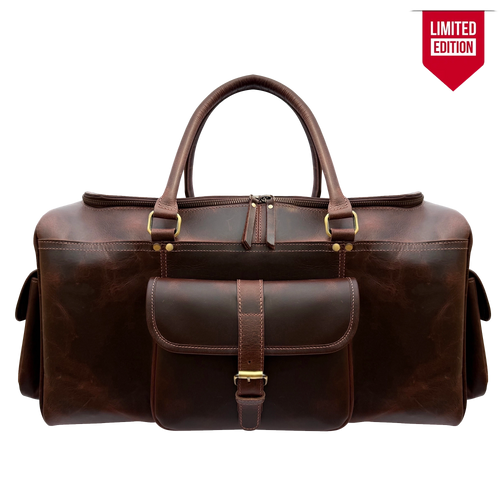 Rugged Leather Duffle Bag for Men | Full-Grain Buffalo Adventure Gear