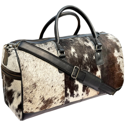 Navigator Leather Duffle Bag for Men – Hair-On Overnight Weekender Travel Bag Navigator Leather Duffle Bag for Men – Hair-On Overnight Weekender Travel Bag