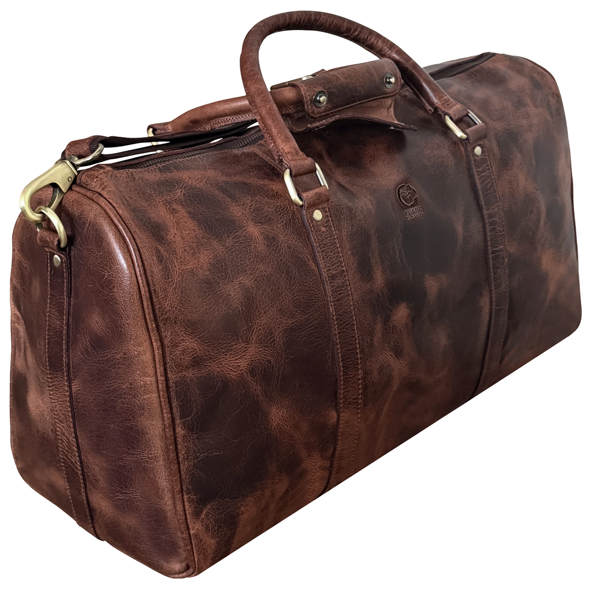 brown leather backpack duffle bag Leather Duffel Bag for Travel & Gym