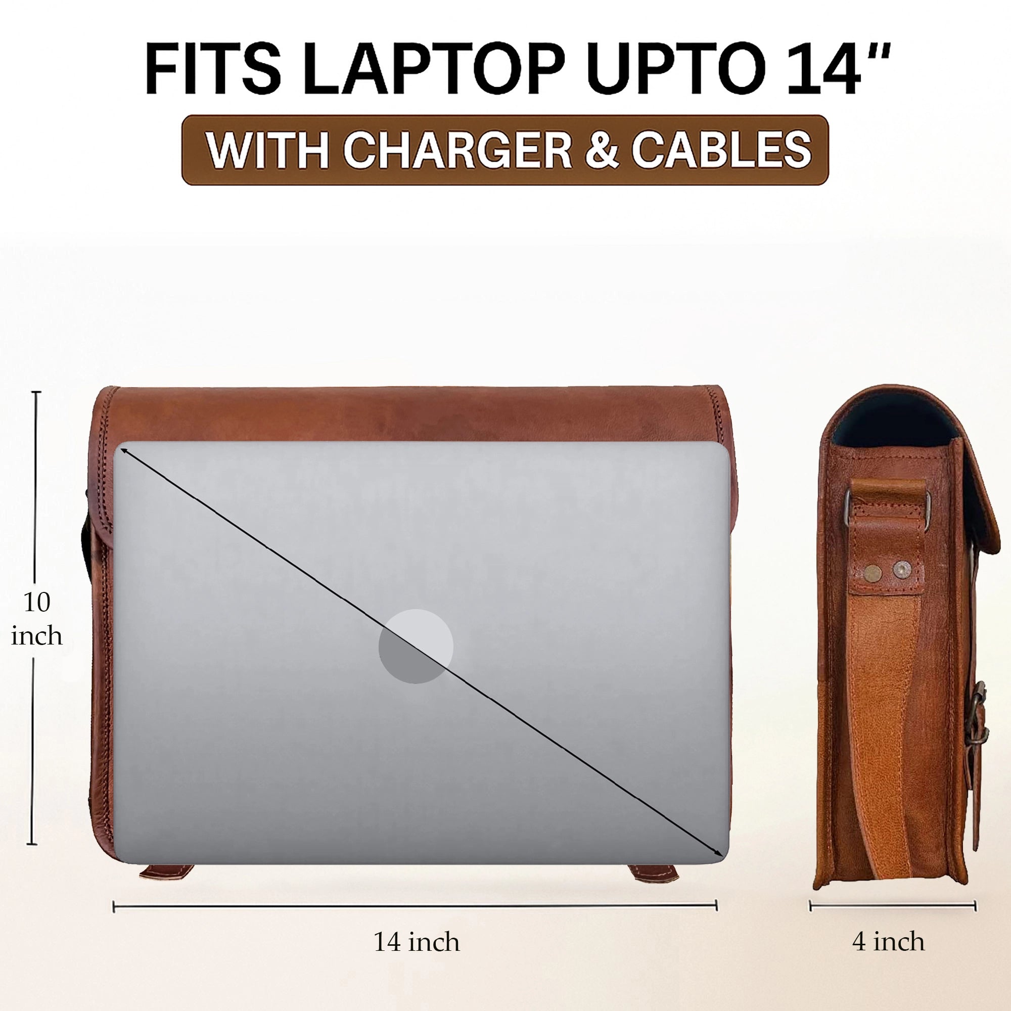 Scout Leather Laptop Messenger Bag (14 inch)