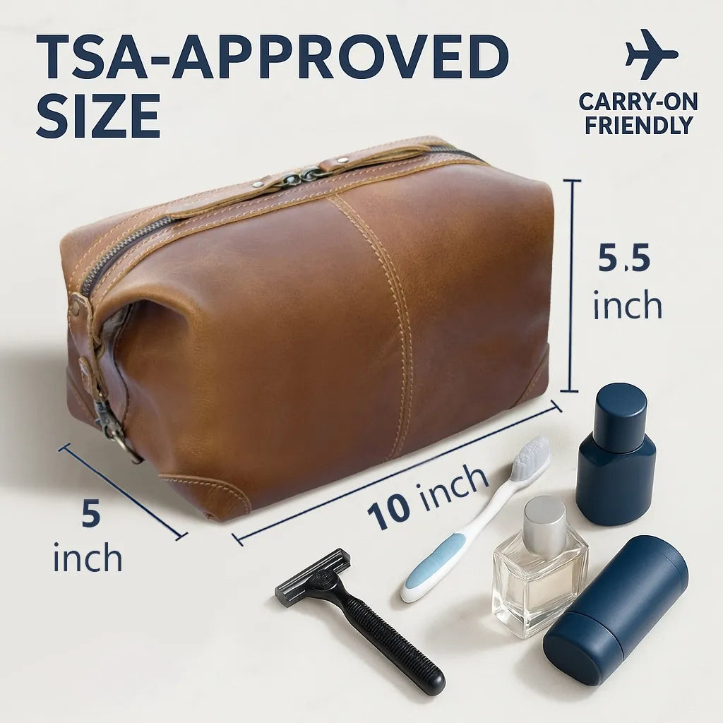 Avery Full-Grain Leather Toiletry Bag Avery Full-Grain Leather Toiletry Bag