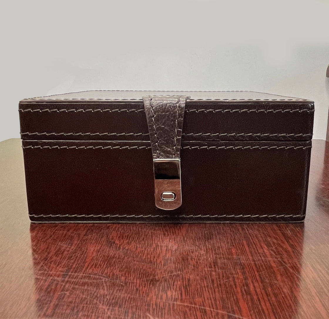 Divine Leather Jewelry Box - Brown