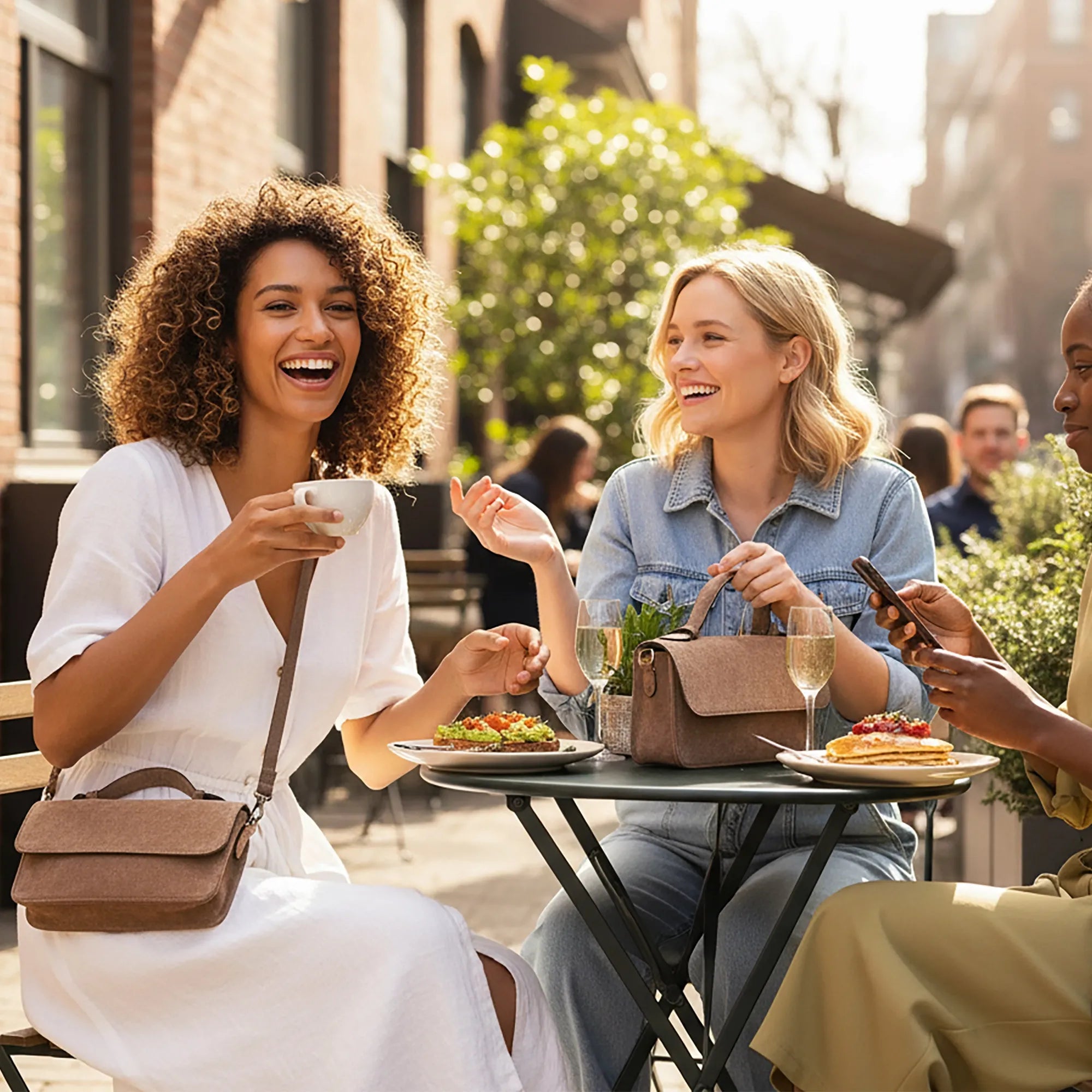 Suede Leather Crossbody Bag - Shoulder Saddle Purse for Women