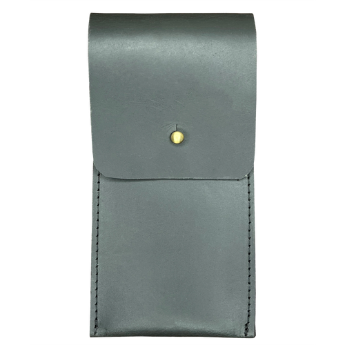 Leather Pen Case - Handmade Pen Protective Sleeve Cover (Black)