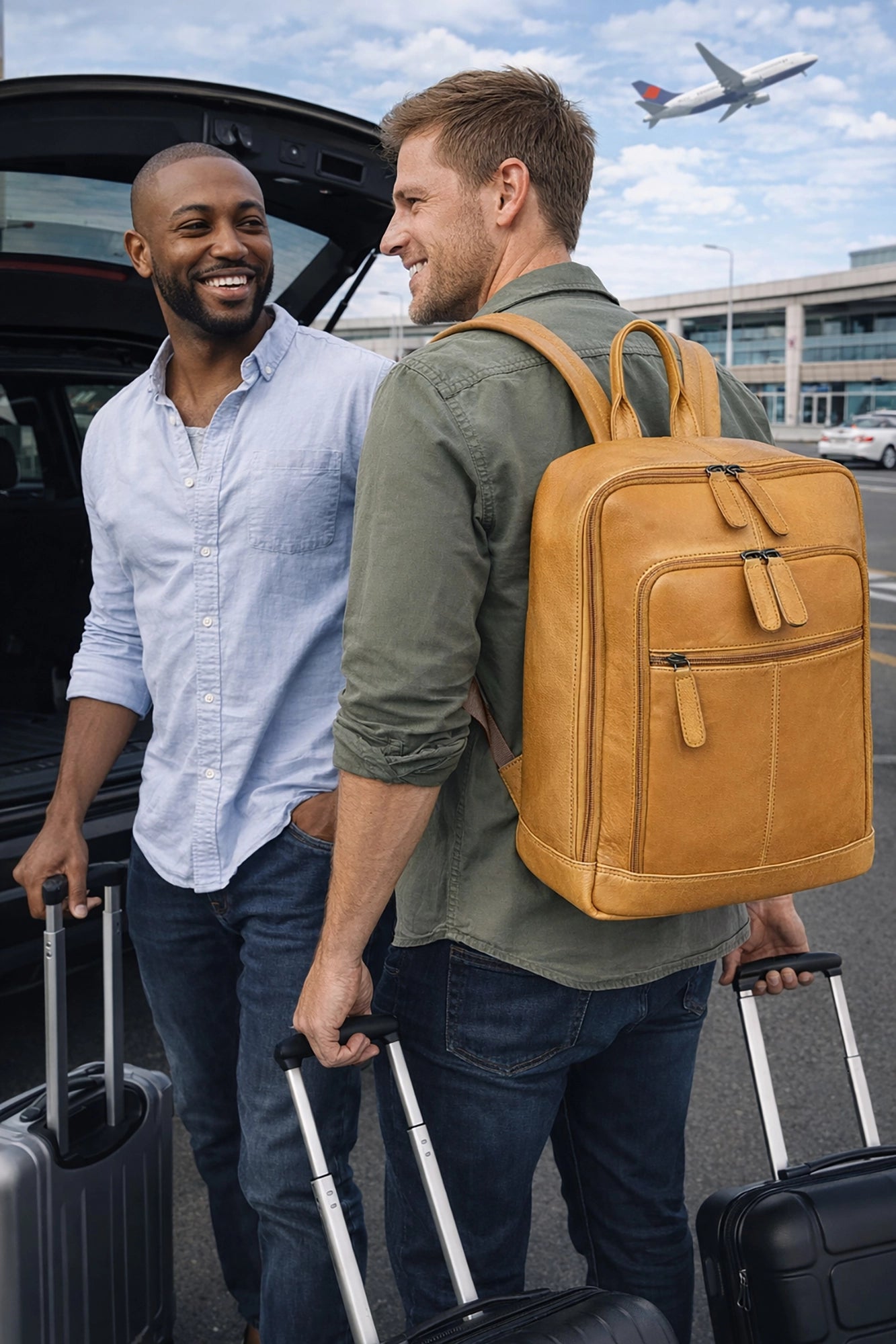 Genuine Leather Backpack Travel Rucksack Shoulder Bag