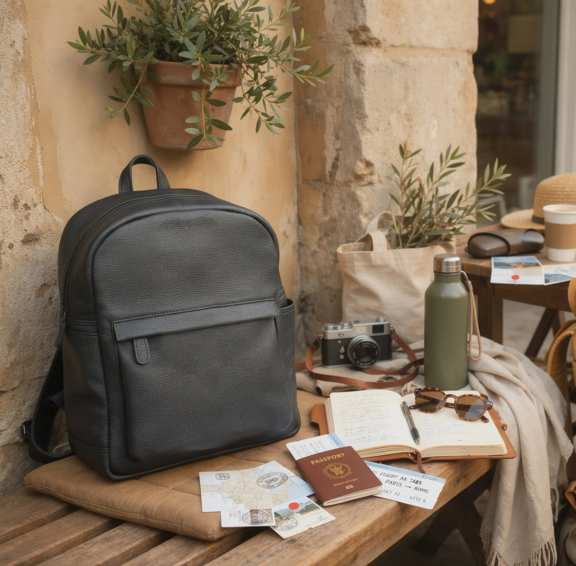 Leather Backpack for Men - Laptop & Travel Rucksack