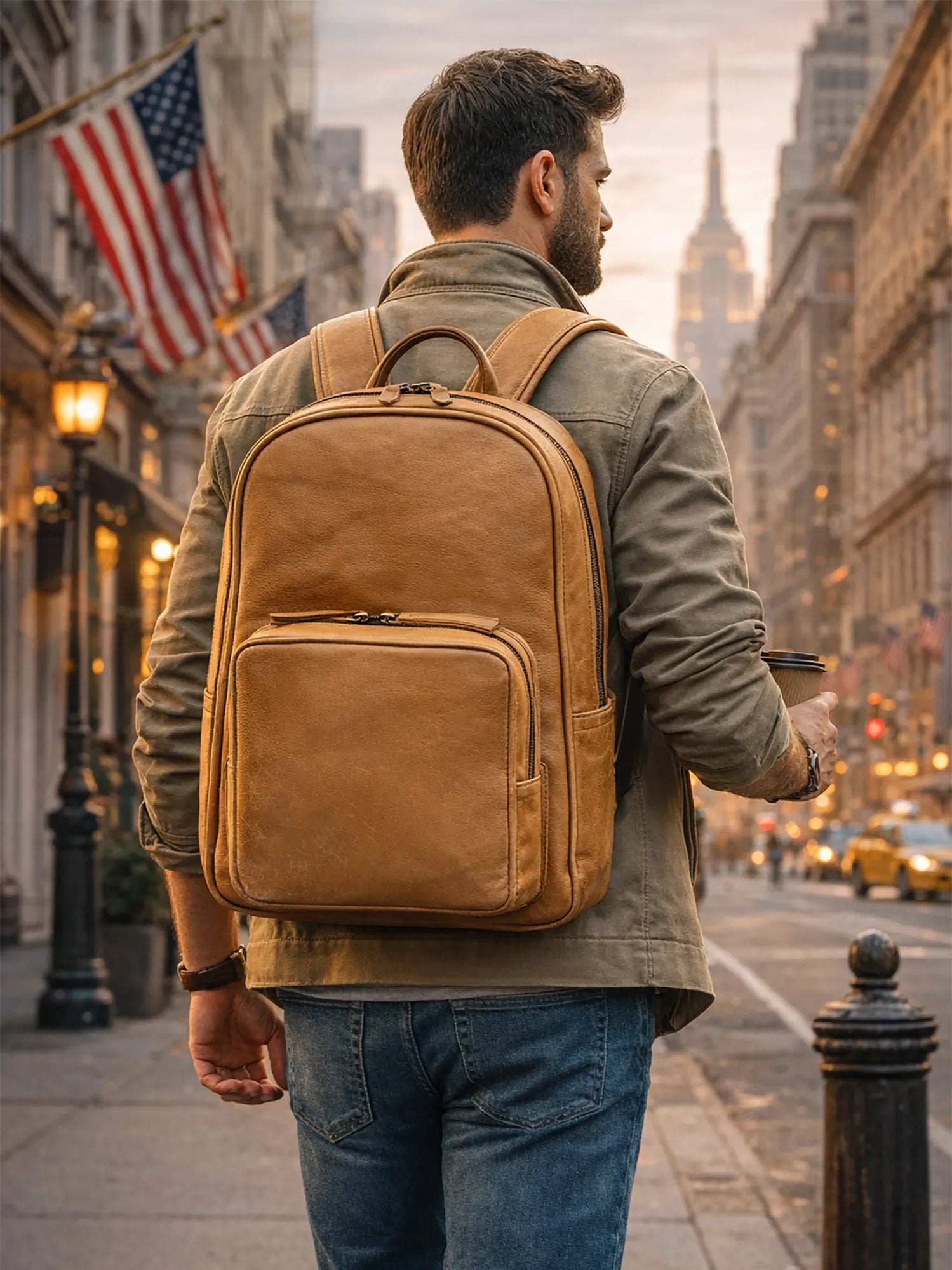 Leather Laptop Backpack | Travel Commuter Rucksack