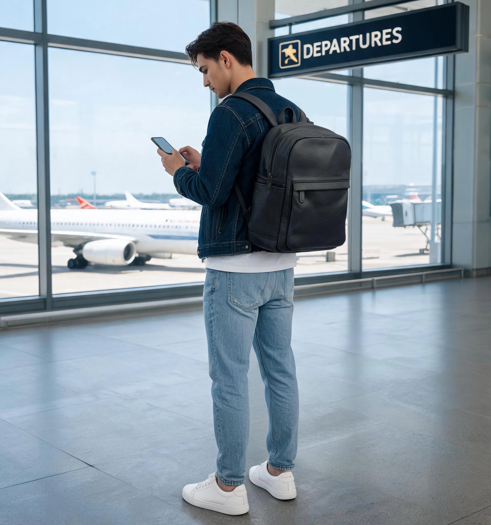 Leather Backpack for Men - Laptop & Travel Rucksack