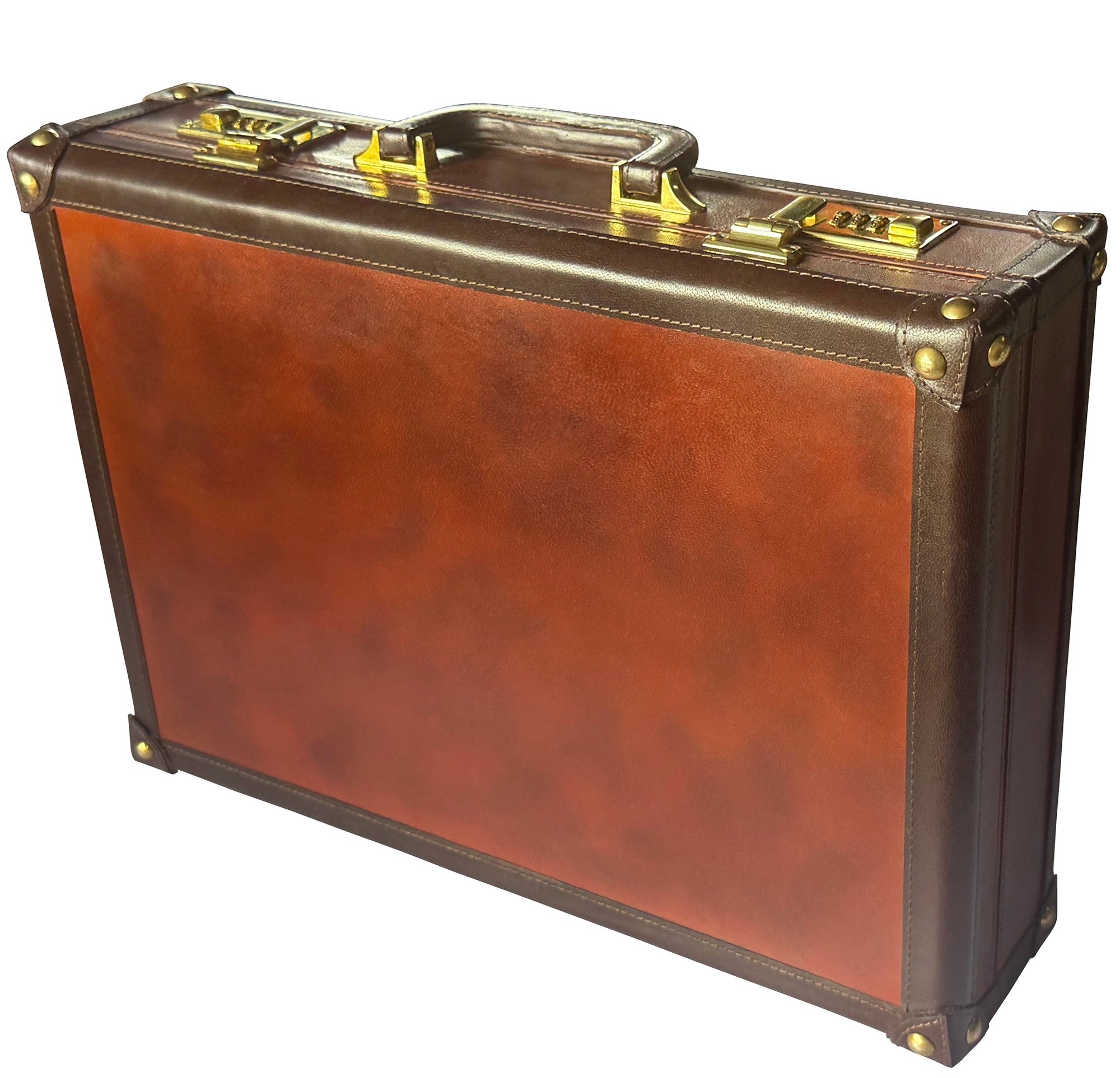 Premium Full-Grain Leather Briefcase | Hard Shell Attaché Case