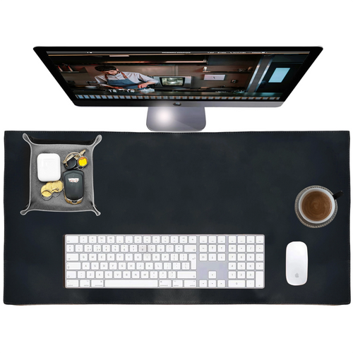 Leather Desk Mat Large Computer Mouse Pad Keyboard Gaming Table Mat