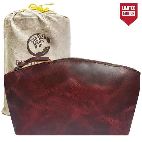 Sloane Leather Toiletry Bag | Makeup Cosmetic Organizer