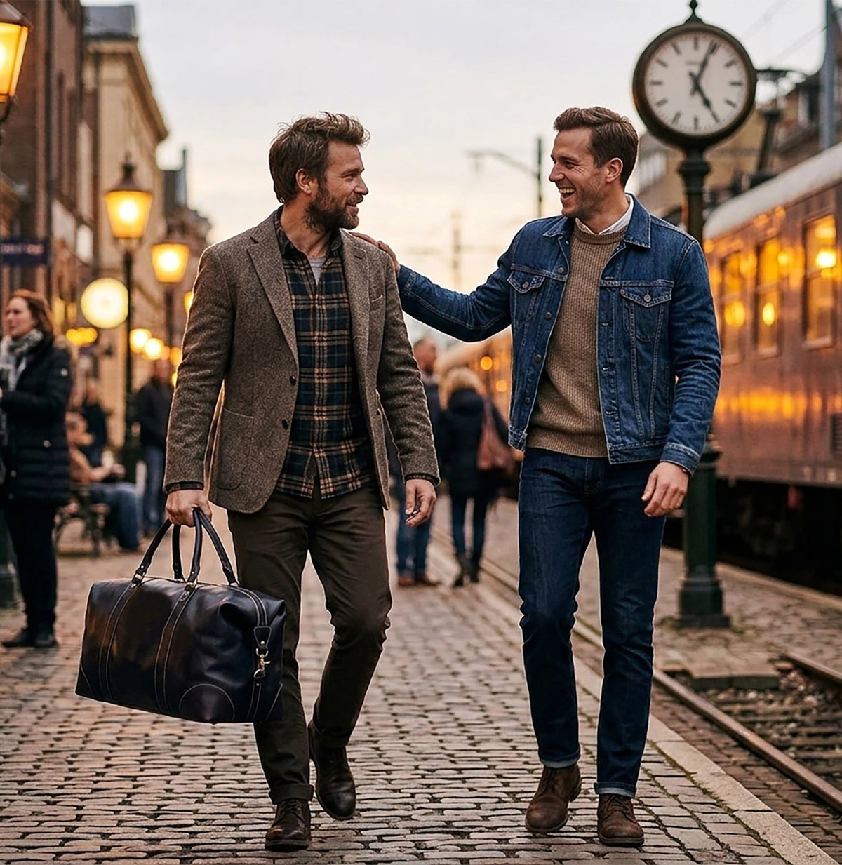 Leather Duffle Bag for Men - Full-Grain Travel Weekender Carry-on