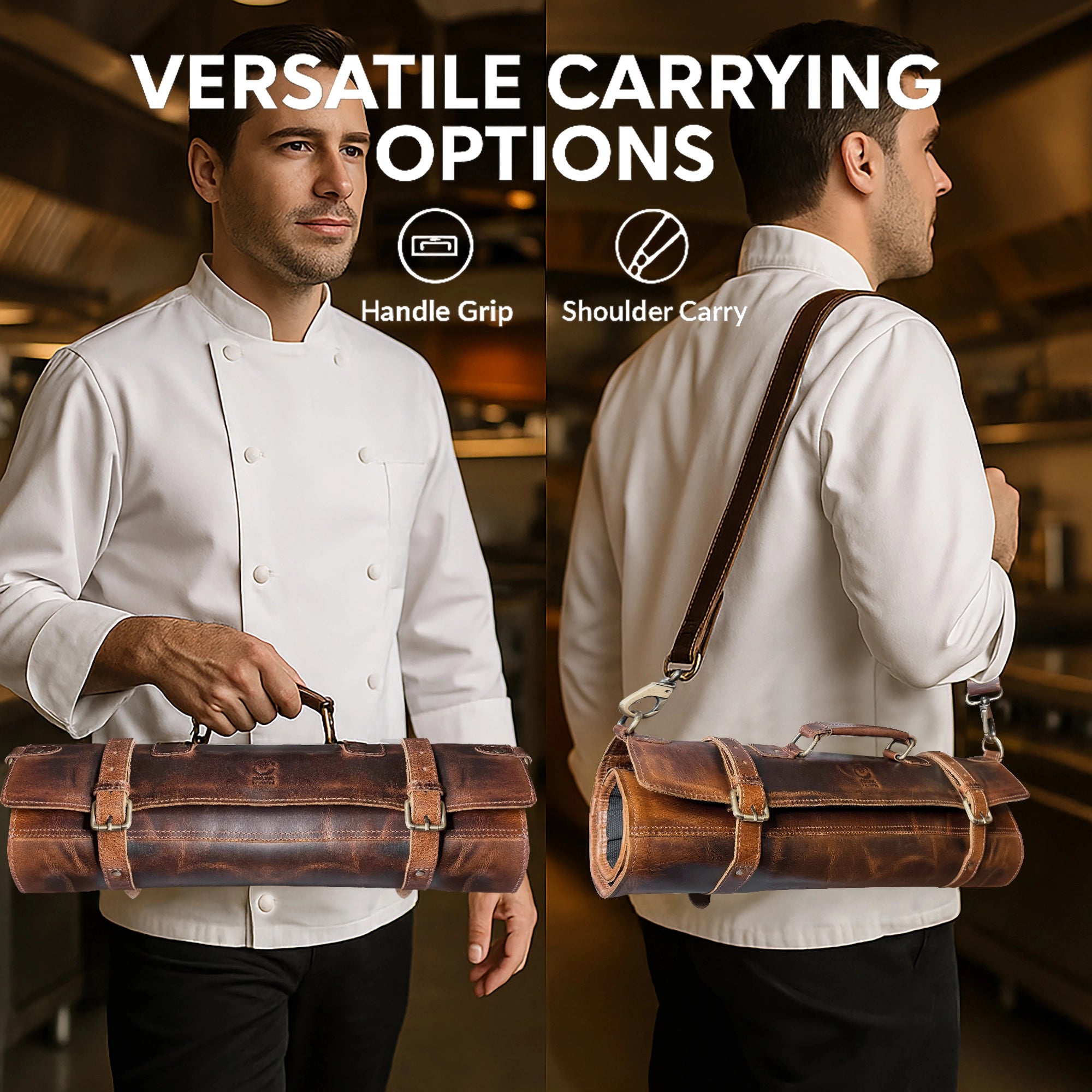 Koch Knife Roll (Dark Brown)