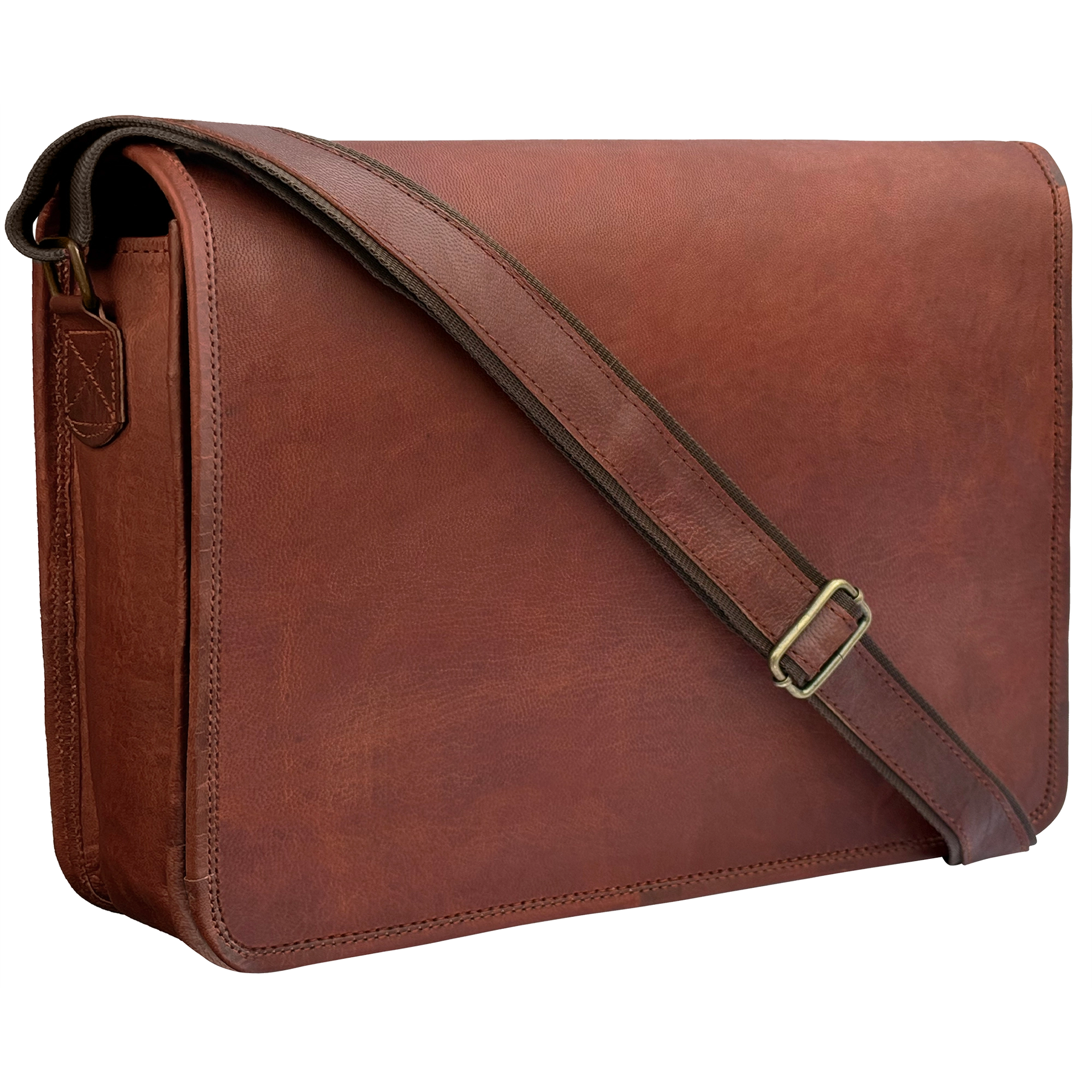 Artisan Crossbody Leather Messenger Bag 15