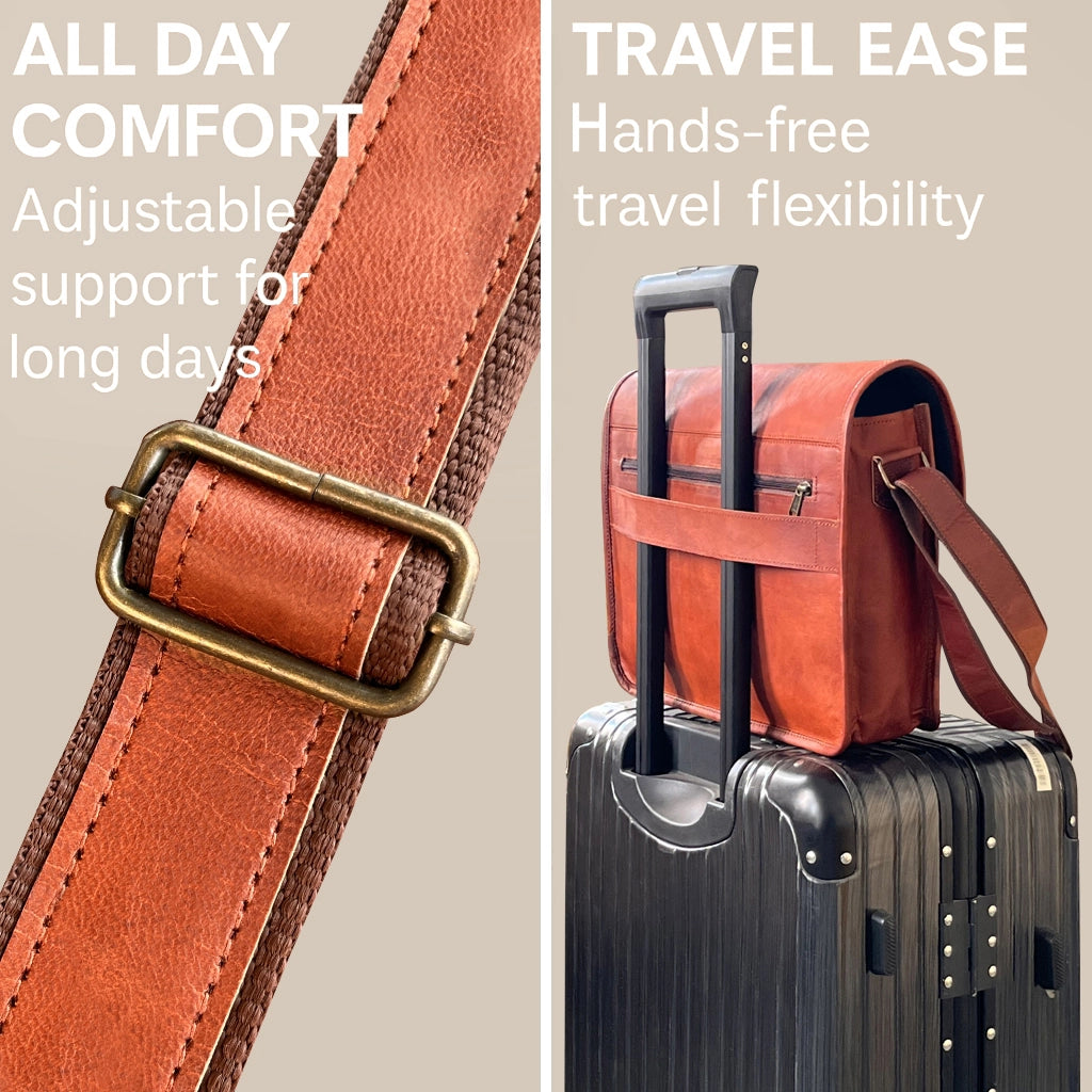 Scout Leather Laptop Messenger Bag (14 inch)