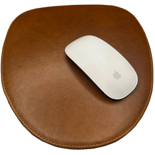 Londo PU Leather Oval Shape Non-Slip Mousepad With Wrist Rest Support, Waterproof Surface, Comfort Memory Foam, Light Ergonomic Design Mouse Pad For Laptop, Desktop
