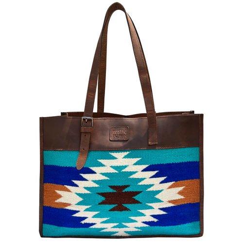 Leather Tote Bag Aztec Western Purse for Women