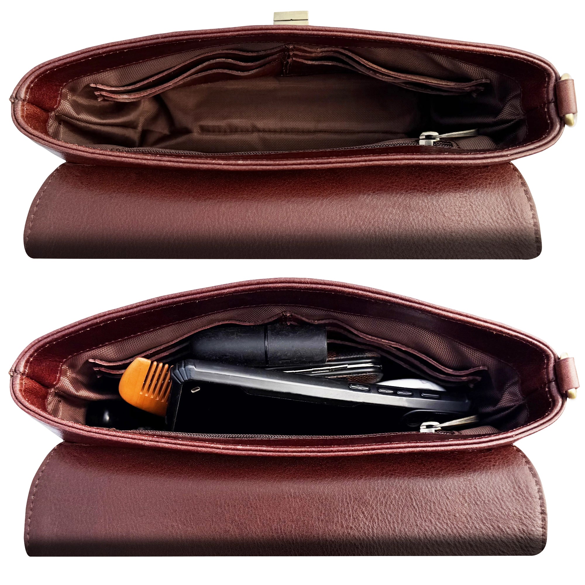 Leather Wristlet Wallet Travel Clutch Purse for Women