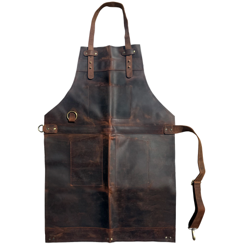 Bennett Premium Leather Apron for Men - Heavy Duty Workshop Grade