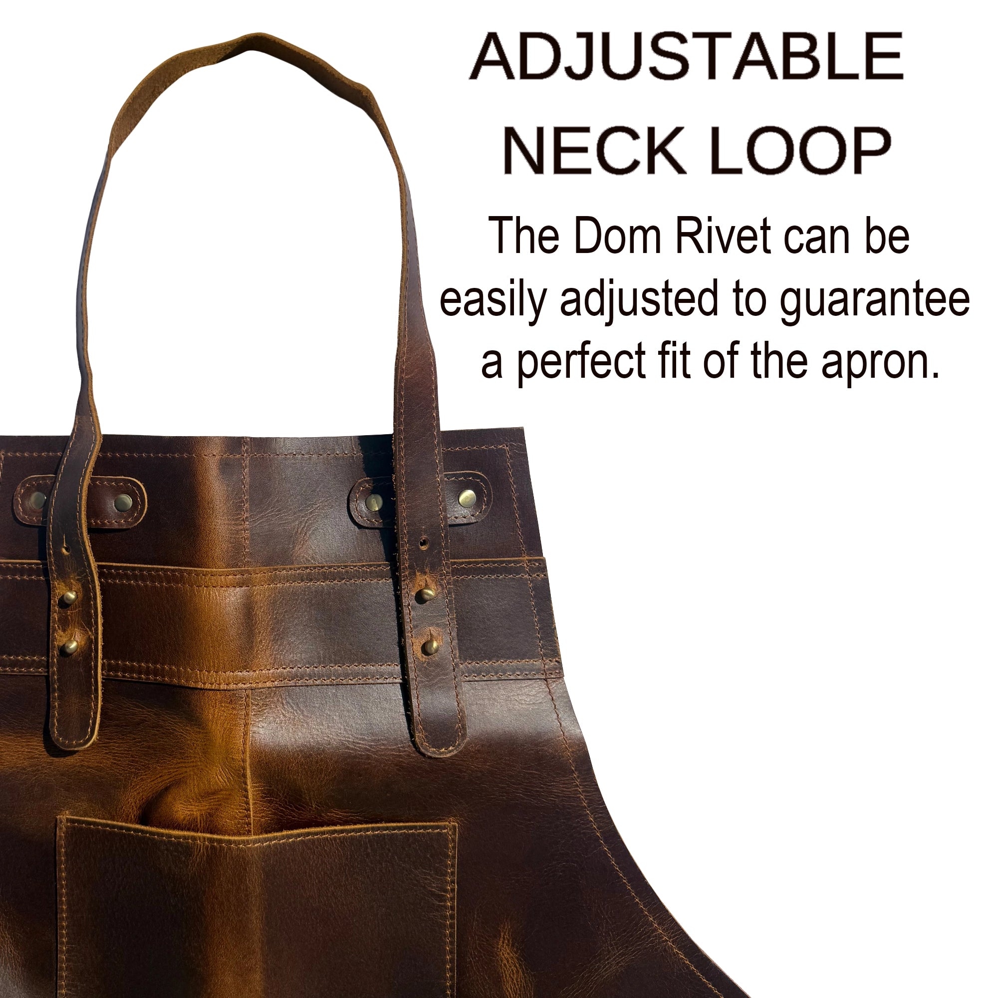 Full-Grain Buffalo Leather Apron - Professional BBQ & Workshop