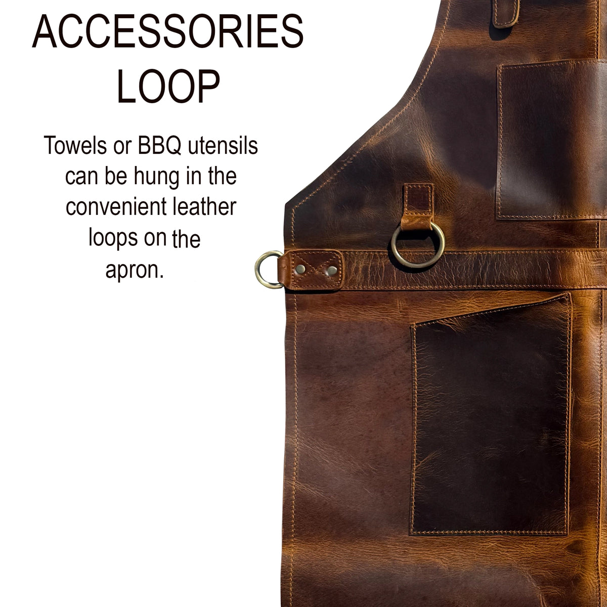 Bennett Full-Grain Buffalo Leather Apron - Professional BBQ & Workshop
