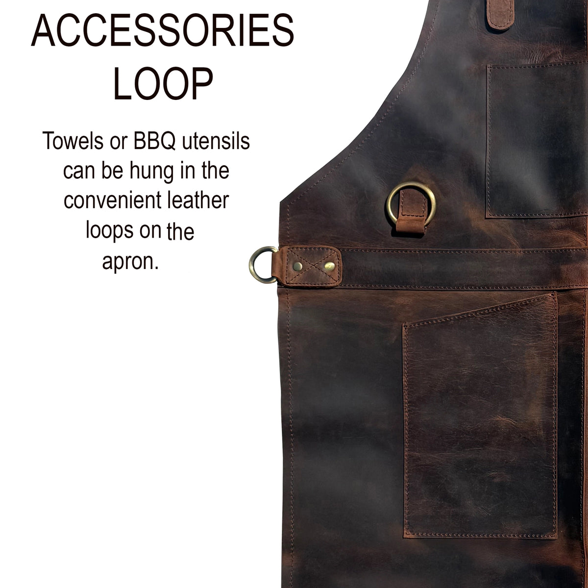 Bennett Premium Leather Apron for Men - Heavy Duty Workshop Grade