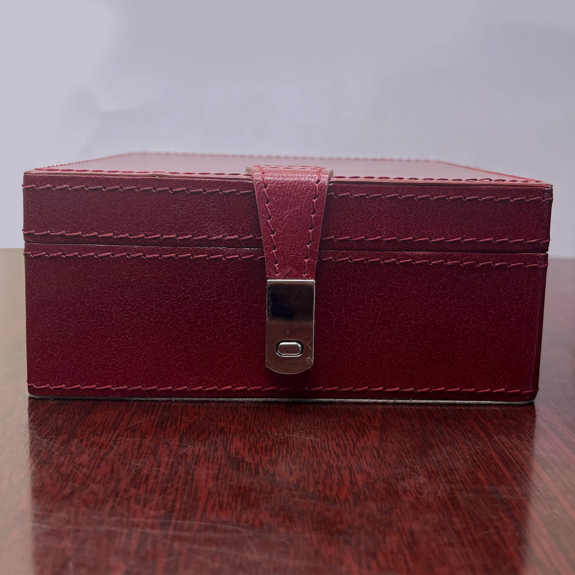 Divine Leather Jewelry Box - Red