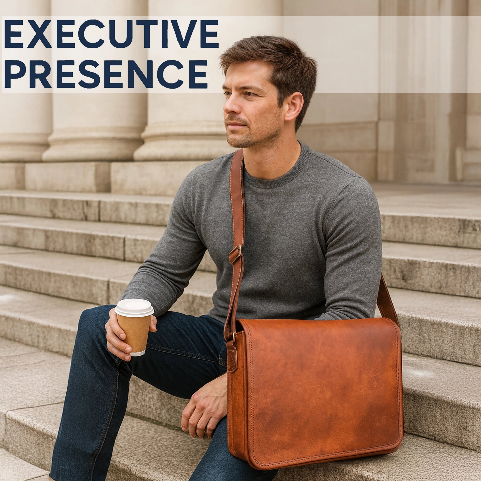 Artisian Leather Laptop Messenger Bag (15 inch)