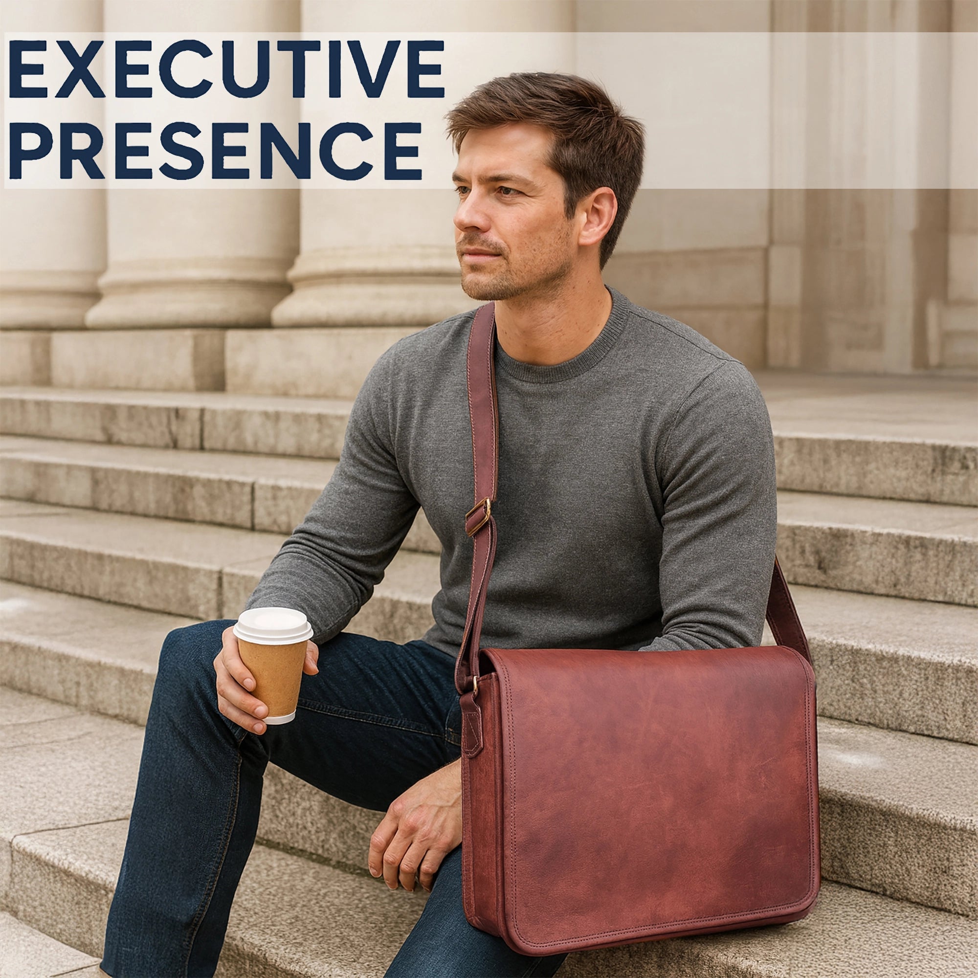 Artisian Leather Laptop Messenger Bag (15 inch)